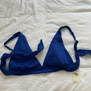 Aerie Waffle Longline Triangle Bikini Top